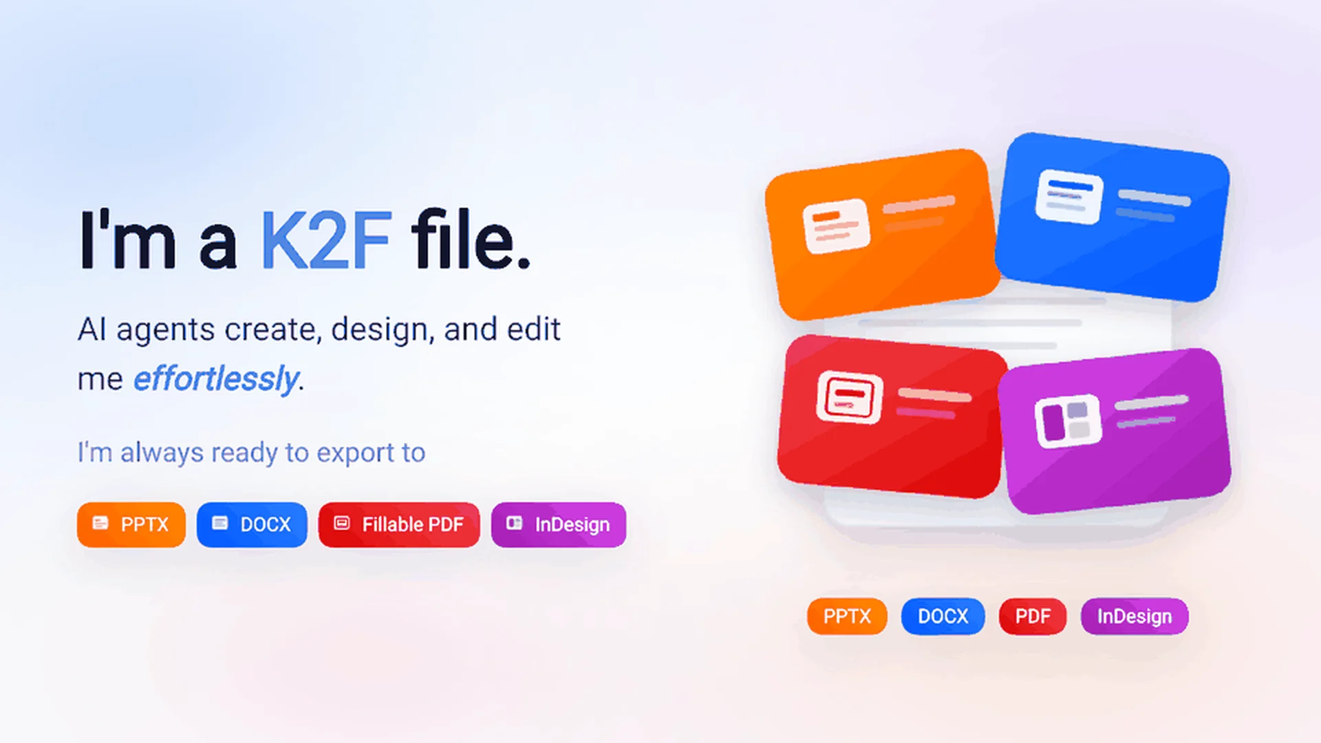 K2F Ecosystem Hero Deck cover rendered by the K2F engine